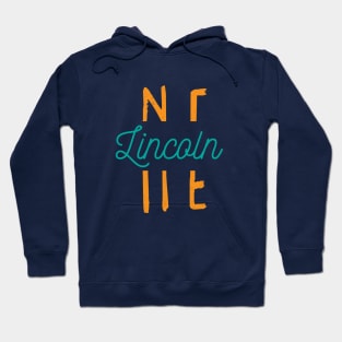 Lincoln Nebraska City Typography Hoodie